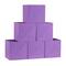 Household Essentials 11" Purple Storage Cubes with Diagonal Lip Handles, 6ct.